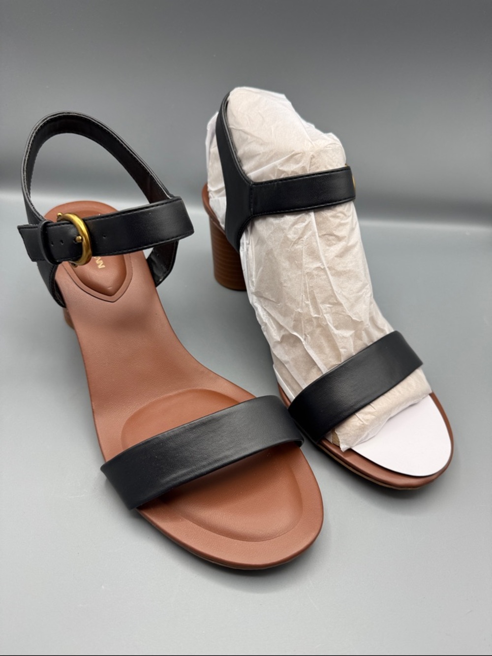 Giani Bernini Women's Hadleyy Cylinder Stacked Heel Dress Sandals